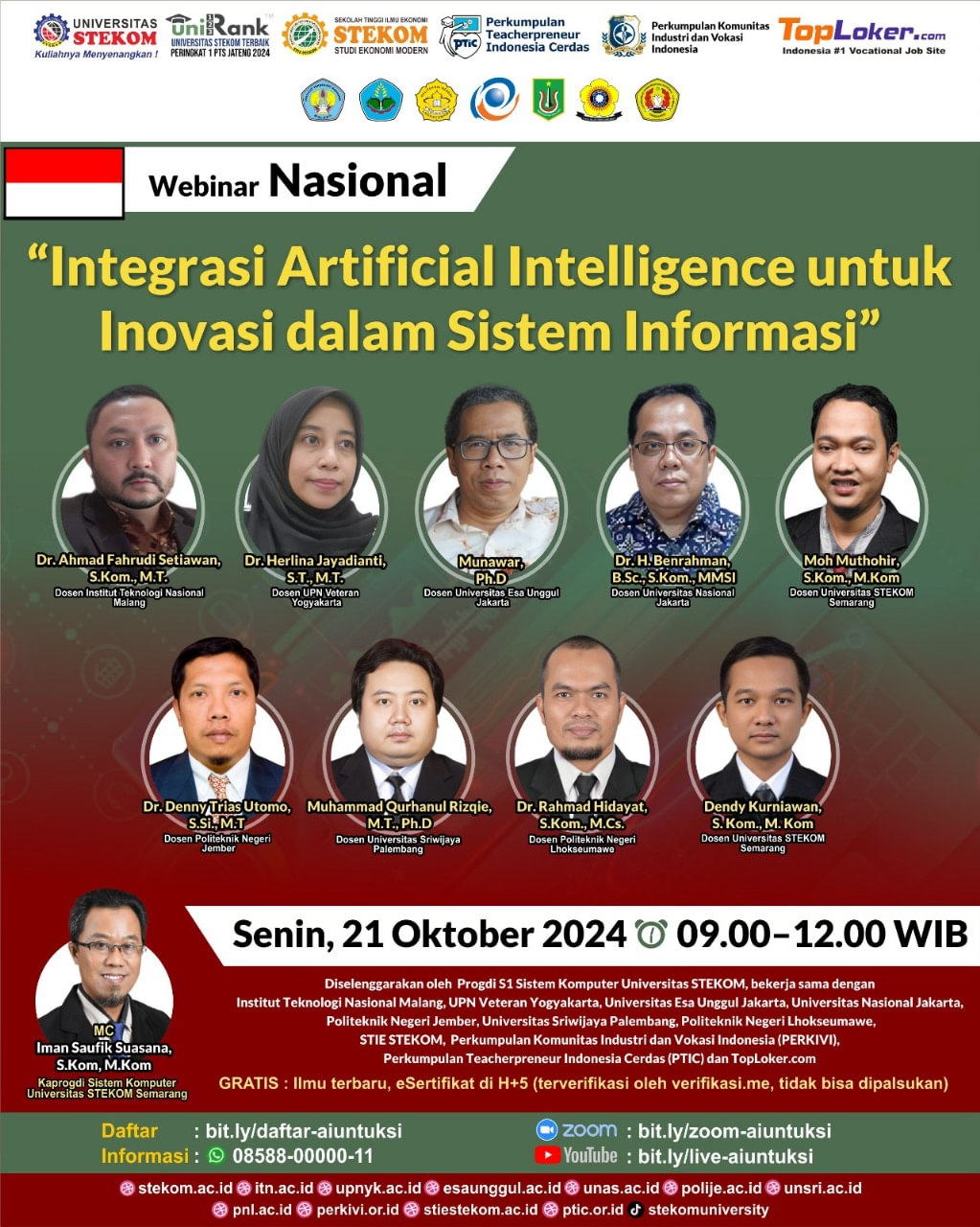 Webinar nasional integrasi Artificial Intelligence